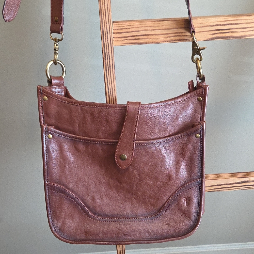 Frye Chestnut Leather Crossbody Bag
